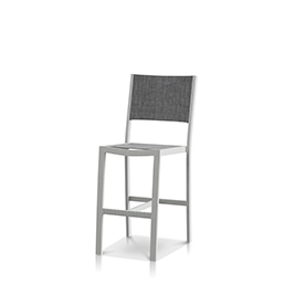 Bar Side Chair Kessler Silver Frame / Slate Sling